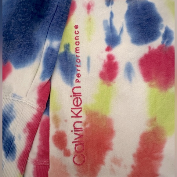 Calvin Klein Women’s Activewear Performance Tie Dyed Fleece Hoodie. NWOT - Picture 7 of 7